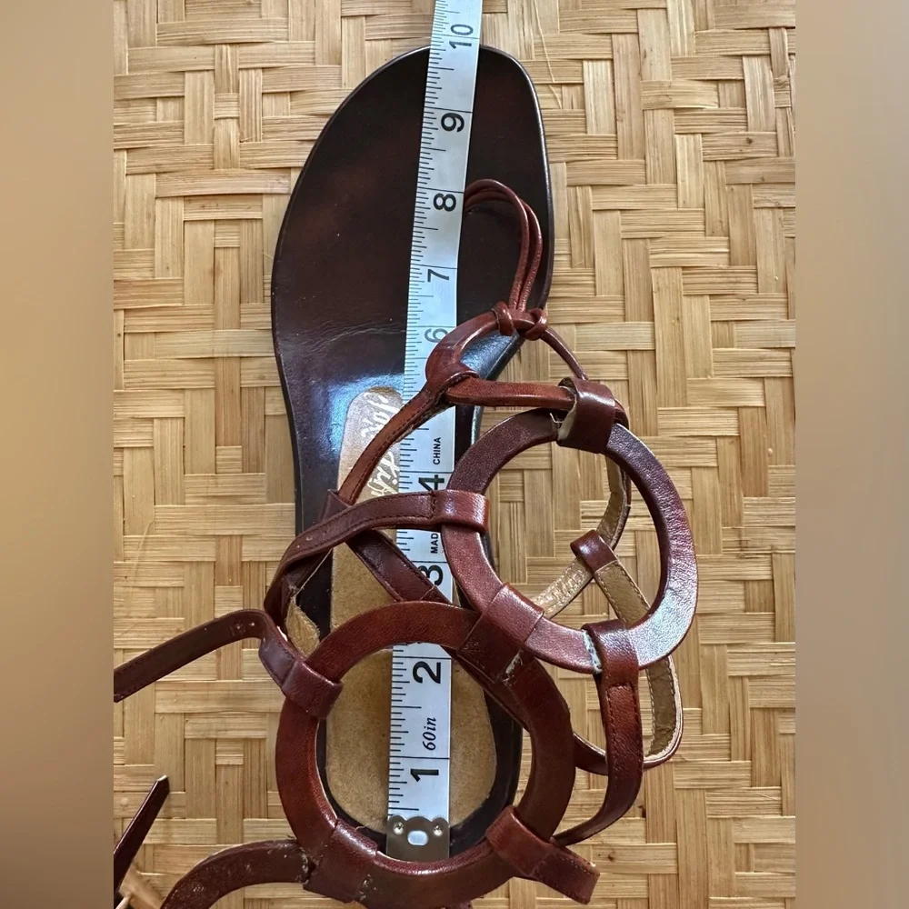 Vintage Leather Gladiator Sandal Calf Length - Picture 7 of 7